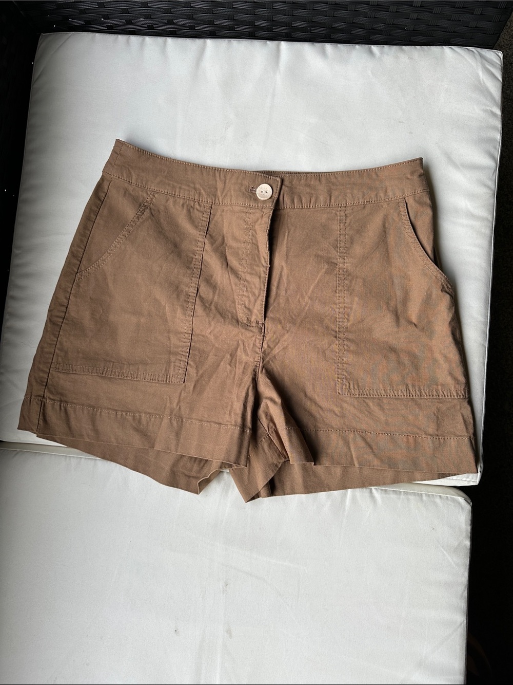 Nicole Miller Brown Utility Bermuda Shorts
